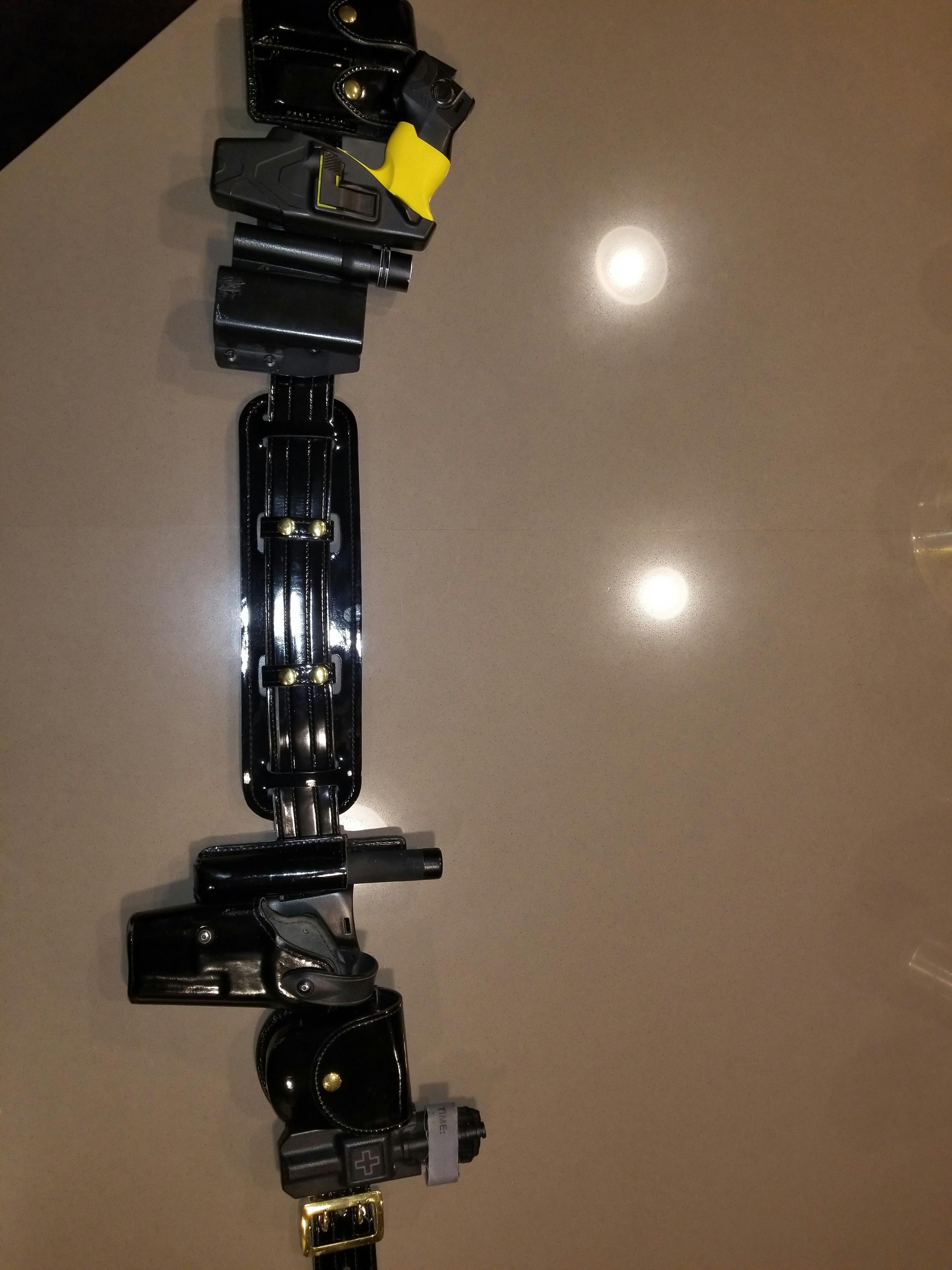 BackUpBrace Duty Belt Back Support Patent Leather Finish